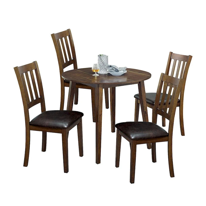 Ensemble table à manger ronde avec 2 chaises