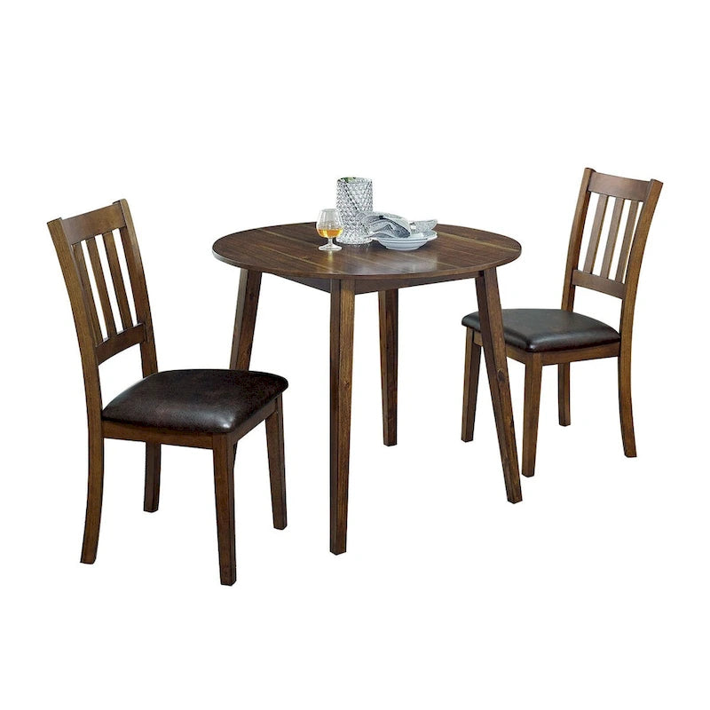 Ensemble table à manger ronde avec 2 chaises