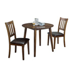 Ensemble table à manger ronde avec 2 chaises