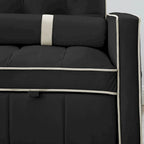 Canapé-lit extensible de 141 cm avec dossier réglable, poches latérales et oreillers lombaires