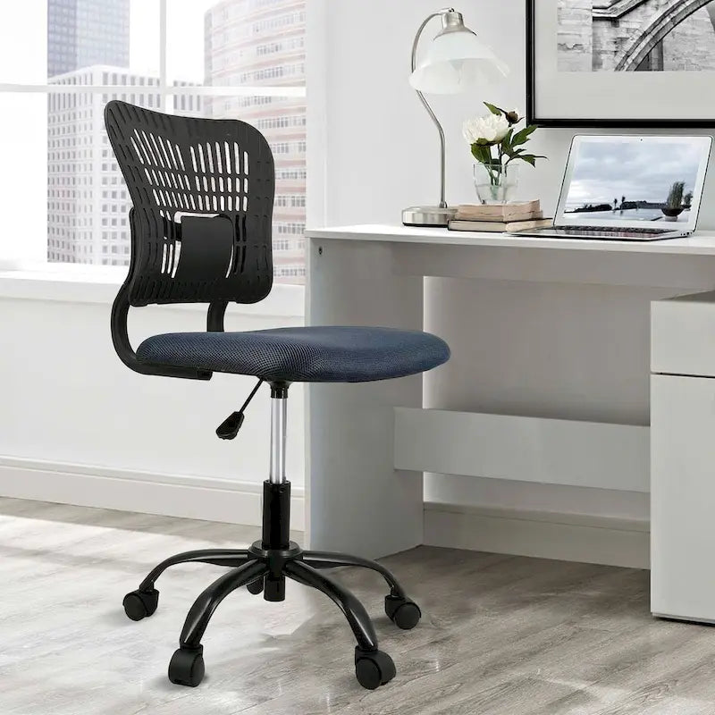 Chaise de bureau sans accoudoirs en maille, avec hauteur réglable