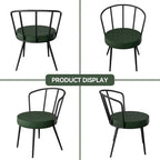 Lot de 2 chaises de salle à manger avec assise en similicuir et pieds en métal