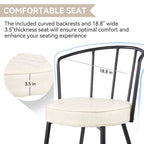 Lot de 2 chaises de salle à manger avec assise en similicuir et pieds en métal