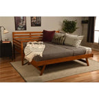 Cadre de lit de repos en bois massif avec lit gigogne relevable