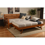 Cadre de lit de repos en bois massif avec lit gigogne relevable